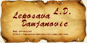 Leposava Damjanović vizit kartica